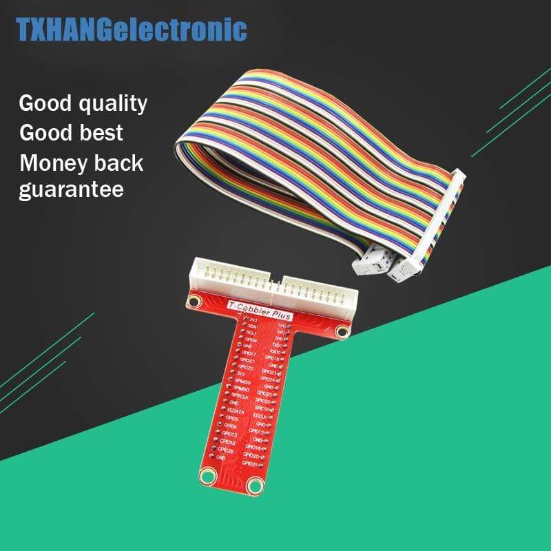 T GPIO Breakout Expansion Adapter Board +40Pin Cable DIY Kit For Raspberry Pi B+ 3 2