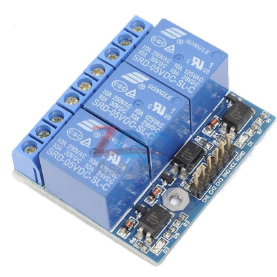 3 Channel Relay Module With Optocoupler Isolation Opto-isolated Compatible 3.3V 5V Signal High-voltage Relay