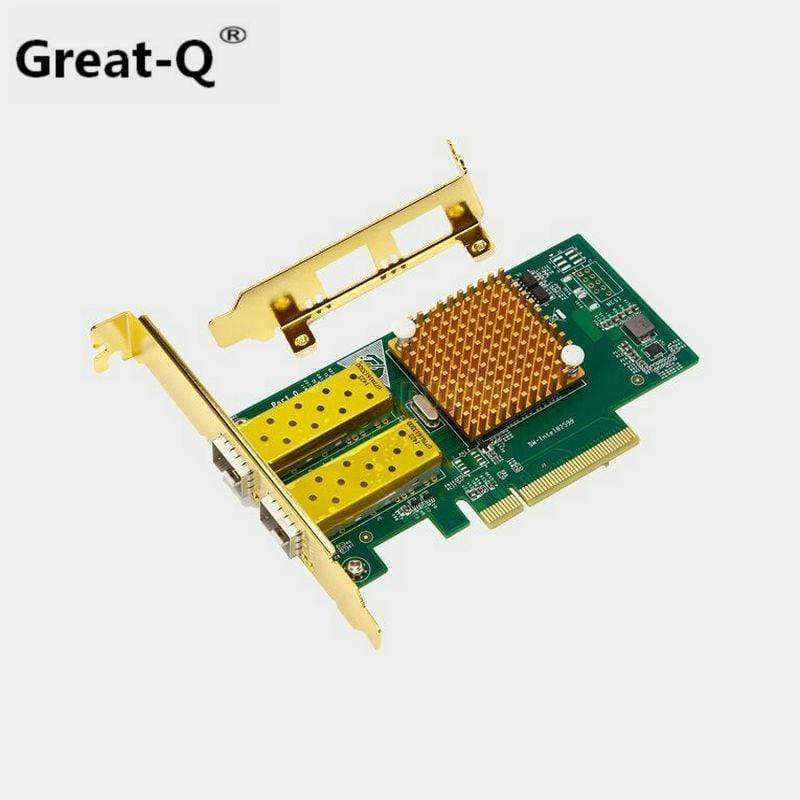Pci express  FCoE Intel 82599/X520 PCIe x8 10 Gigabit  Ethernet Network Optical Lan Card With Dual SFP+ Port  adapter converter