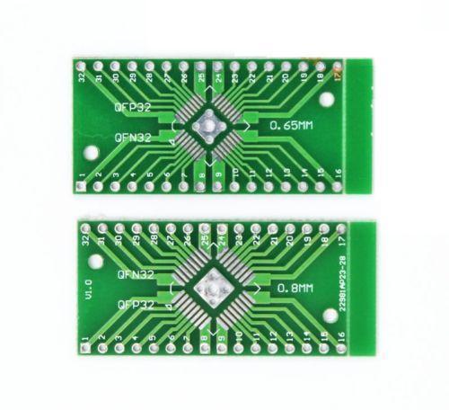 5pcs TQFP/LQFP/EQFP/QFP32 0.8mm to DIP32 Adapter PCB Board Converter SMD