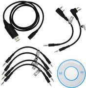 6 in 1 Adapter Cables USB Programming Cable For Walkie Talkie for HYT BAOFENG KENWOOD Two Way Radio for MOTOROLA