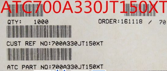 700A330JT150XT ATC700A330JT150XT 33PF 150V 0505 COO:USA