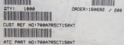 700A7R5CT150XT ATC700A7R5CT150XT 7.5PF 150V 0505 COO:USA
