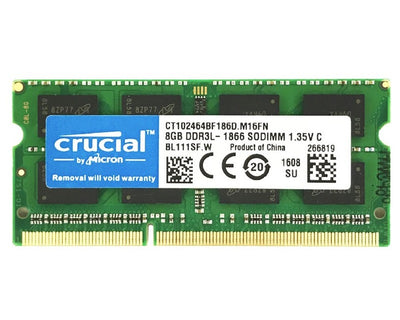 Crucial 8GB DDR3L 1866Mhz PC3-14900 DIMM 1.35V NON-ECC CT102464BF186D.M16FN For Desktop
