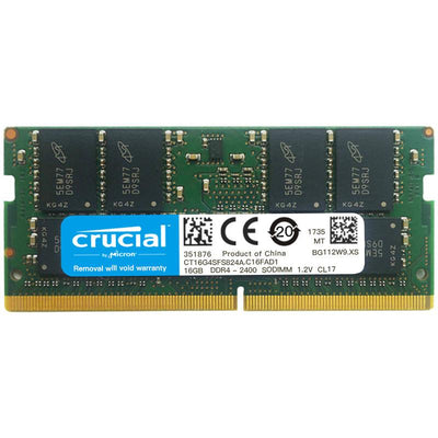Crucial/Micron Crucial 16GB DDR4-2400 SODIMM ¨C CT16G4SFS824A CT16G4SFD8266 CT16G4SFD8133 for Laptop - a2zmemory
