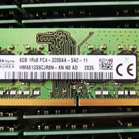 SK HYNIX HMA81GS6CJR8N-XN 8GB 3200Mhz DDR4 PC4-25600 1Rx8 PC4-3200AA-SA2-11 non-ECC Unbuffered CL22 260Pin SODIMM 1.2V Memory Module For Laptop