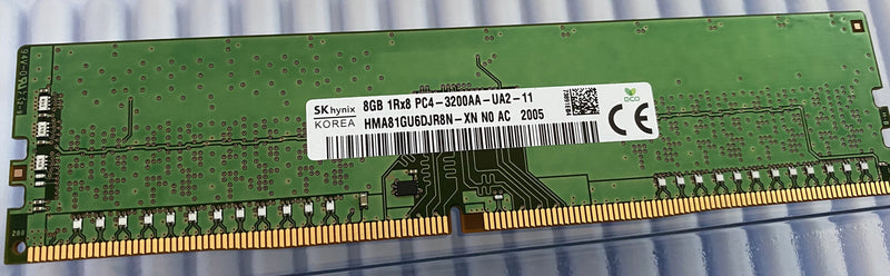 jws jwjwbwjwhhevさん専用.4 SK Hynix HMA81GU6DJR8N-XN 8GB DDR4 3200Mhz PC4-25600 1.2v