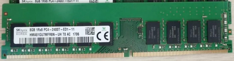Hynix HMA81GU7MFR8N-UH 8GB DDR4 2400Mhz 1RX8 PC4-19200 ECC 1.2V REG DIMM Memory module for Server