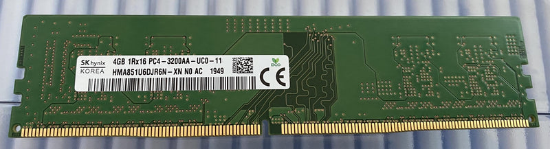SK Hynix HMA851U6DJR6N-XN 4GB DDR4 3200Mhz PC4-25600 1.2v 1Rx16