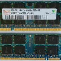 SK Hynix HMP351S6AFR8C-S6 4GB DDR2 800MHz non-ECC Unbuffered CL6 200-Pin SoDimm memory module for ThinkPad SL400 T61 X61 R61 T61P Laptop compatible 667