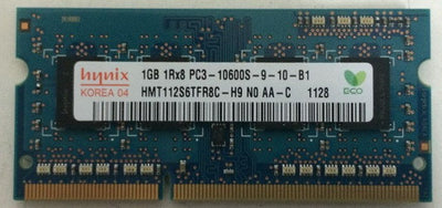 Hynix HMT112S6TFR8C-H9 1GB DDR3 1333MHz PC3-10600 non-ECC Unbuffered CL9 204-Pin SoDimm Memory Module for Laptop