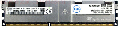 SNP1333DLL9/32G HMT84GL7MMR4A-H9 32GB DDR3 1333 4RX4 PC3L-10600R ECC Registered CL9 240-Pin Load Reduced DIMM 1.35V memory module for Server