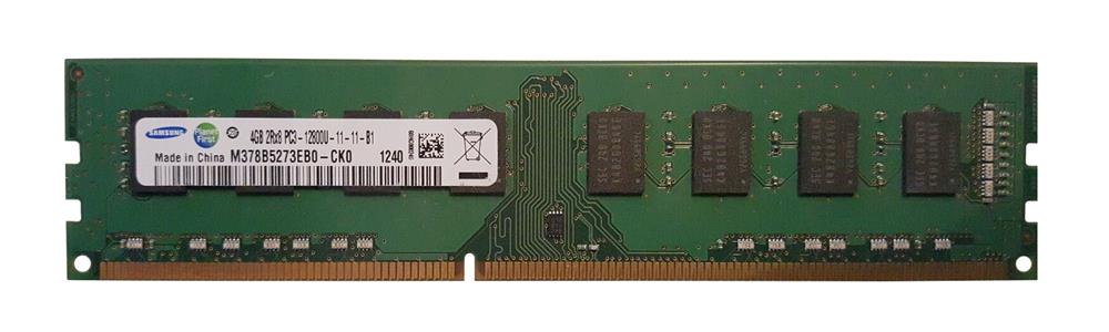 Samsung M378B5273EB0-CK0 4GB DDR3 1600MHz 2Rx4 PC3-12800 non-ECC Unbuffered CL11 240-Pin DIMM 1.35V Memory Module for Desktop