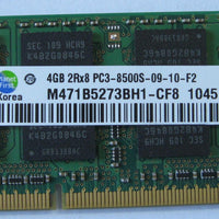 Samsung M471B5273BH1-CF8 4GB DDR3 1066MHZ 2RX8 PC3-8500 ECC Registered CL7 204-Pin SODIMM Memory Module for Laptop