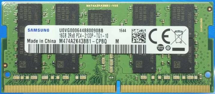 Samsung M474A2K43BB1-CPB 16GB DDR4 2133MHz 2Rx8 PC4-17000 ECC Unbuffered CL15 260-Pin SoDimm 1.2V Memory Module for workstation