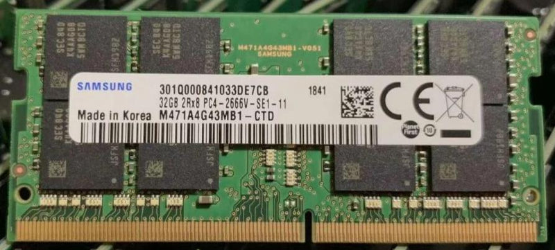 Samsung 32GB SO-DIMM DDR4-2666 メモリー 未開封品 M474a4g43mb1 Ctd Samsung 32GB SO-DIMM DDR4-2666 メモリー 未開封品