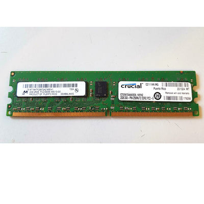 Micron MT18HTF25672AZ-80EH1 DDR2 2GB 800Mhz 2Rx8 PC2-6400 DDR2-800MHz non-ECC Unbuffered CL5 240-Pin DIMM Memory module for Desktop