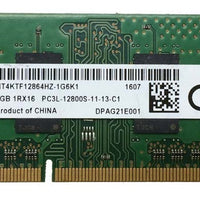 Micron MT4KTF12864HZ-1G6K1 DDR3 1GB 1600Mhz 1Rx16 PC3-12800 DDR3-1600MHz non-ECC Unbuffered CL11 204-Pin soDimm 1.35V Memory module for Laptop