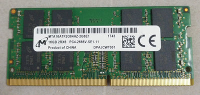 Micron DDR4 2666MHZ 16G 2RX8 PC4-2400T-SE1-11 SO-DIMM MTA16ATF2G64HZ-2G6E1 for Laptop - a2zmemory