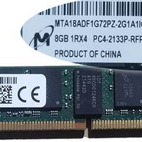 MTA18ADF1G72PZ-2G1A1IG Micron 8GB DDR4 2133MHz PC4-17000 Registered ECC CL15 288-Pin DIMM 1.2V Very Low Profile (VLP) for Server