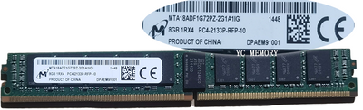 MTA18ADF1G72PZ-2G1A1IG Micron 8GB DDR4 2133MHz PC4-17000 Registered ECC CL15 288-Pin DIMM 1.2V Very Low Profile (VLP) for Server
