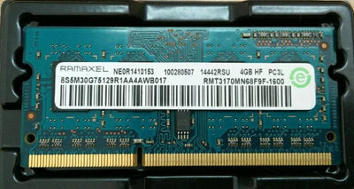 Ramaxel RMT3170MN68F9F-1600  DDR3L 1600 4G 1RX8 PC3L-12800S 1.35V For Laptop