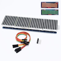 MAX7219 Dot Matrix Module Microcontroller 4 In One Display with 5P Line 4 in 1 Red/Green