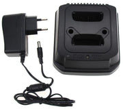 1Pcs 2-Bank EU US Desktop Li-ion Battery Charger For Motorola MTP850 Two Way Radio Battery