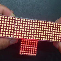 MAX7219 Dot Matrix Module Microcontroller 4 In One Display with 5P Line 4 in 1 Red/Green