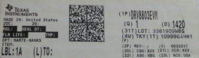 DRV8803EVM QUAD LOW-SIDE DRIVER IC