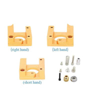 MK8 Extruder Aluminum Alloy Block For 1.75mm Filament Extrusion 3D Printers Parts Right Left Short Hand Part DIY Accessories Kit